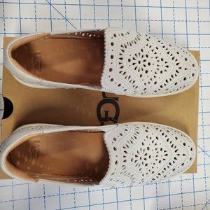 UGG Brand New Leather Lace cutout slides